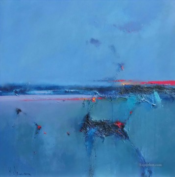 コバルト ドーンの抽象的な海の風景 Oil Paintings